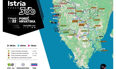ISTRIA300 – Informacija o održavanju utrke i regulaciji prometa na dan 8.10.2022.