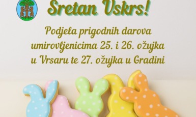 Obavijest o dodjeli prigodnog dara umirovljenicima povodom Uskršnjih blagdana