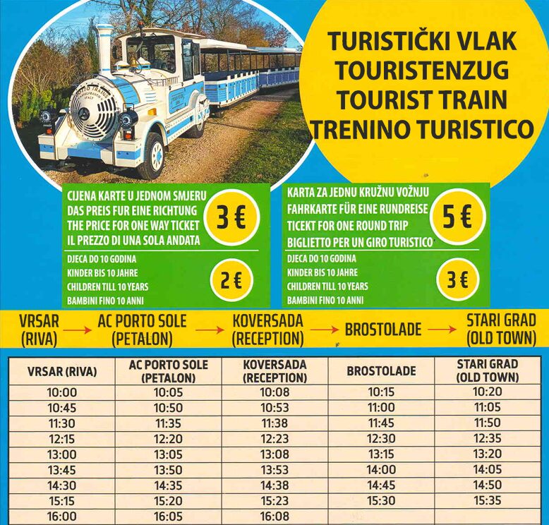 Turistički vlakić u Vrsaru – savršen način za istraživanje mjesta